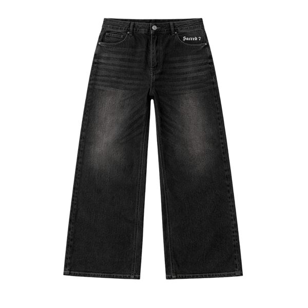 S7 Wide Leg Dyed Jeans
