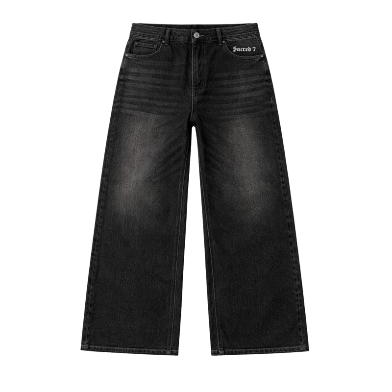 S7 Wide Leg Dyed Jeans