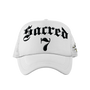 Sacred 7 Embroidered Trucker - White & Black