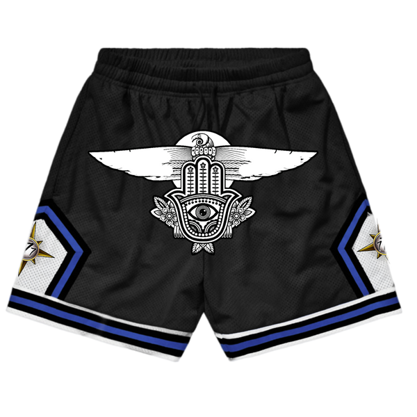 Sacred 7 Mesh Shorts - Black & Blue