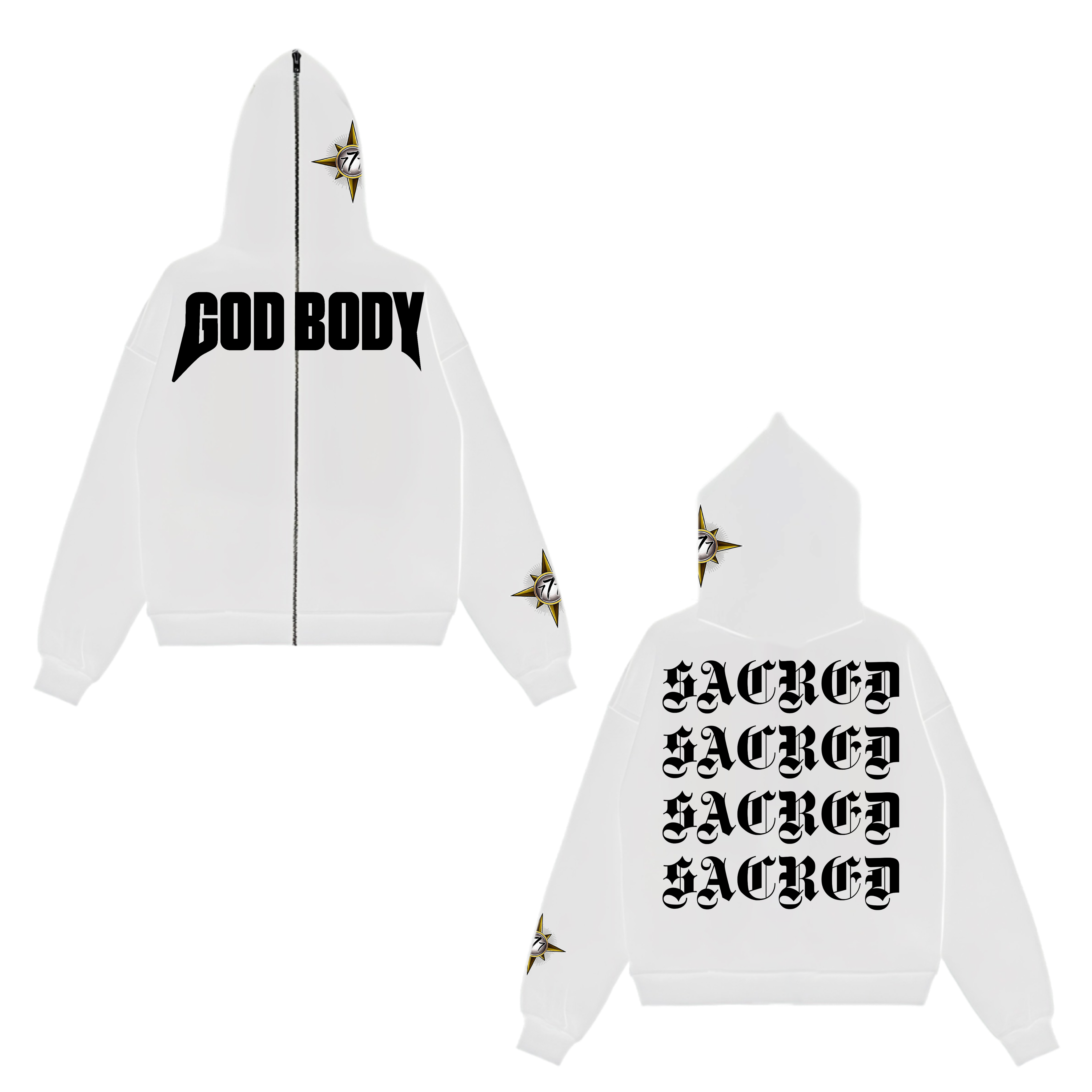 Sacred 7 God Body Full Zip Hoodie